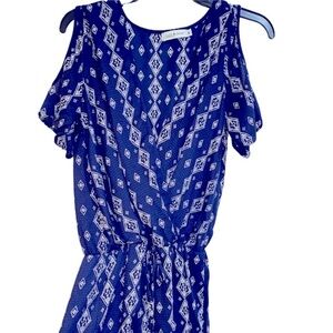 Julia James blue boho romper size medium
